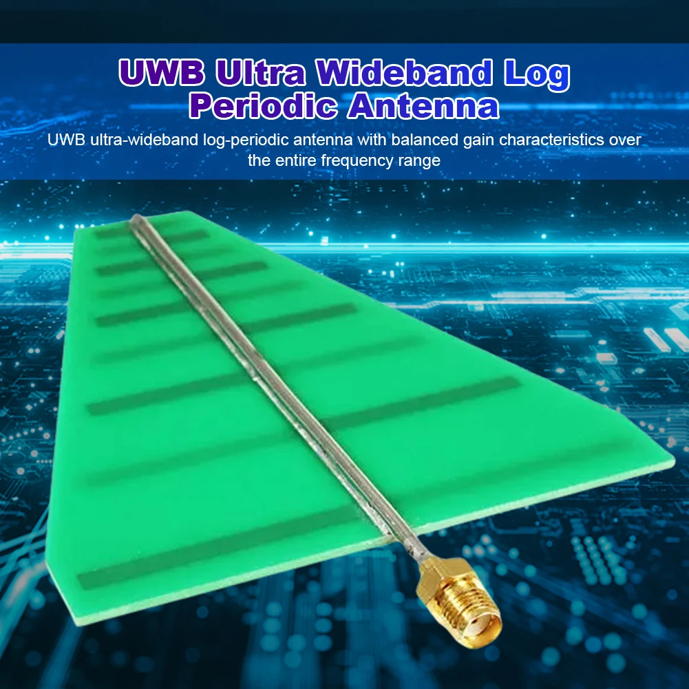 UWB Ultra Broadband Antenna 1.35GHz-9.5GHz Log-Periodic Directional UWB Antenna 15W Versatile Applications