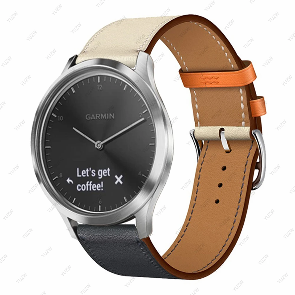 Band for Garmin Venu 2 Sq Garmin Move 3 Garmin Active Vivoactive 4 Luxury Leather Wrist Strap Bracelet Watchbands Belt 20mm 22mm