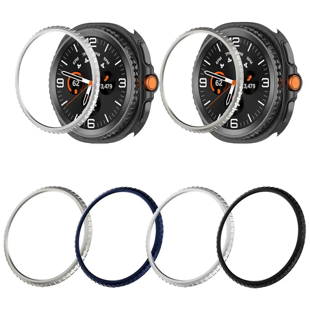 إطار معدني لساعة سامسونج جالاكسي 8 كلاسيك 46 ملم، غطاء إطار من الفولاذ المقاوم للصدأ حماية نحيفة - إطار ساعة 46 ملم W2G6