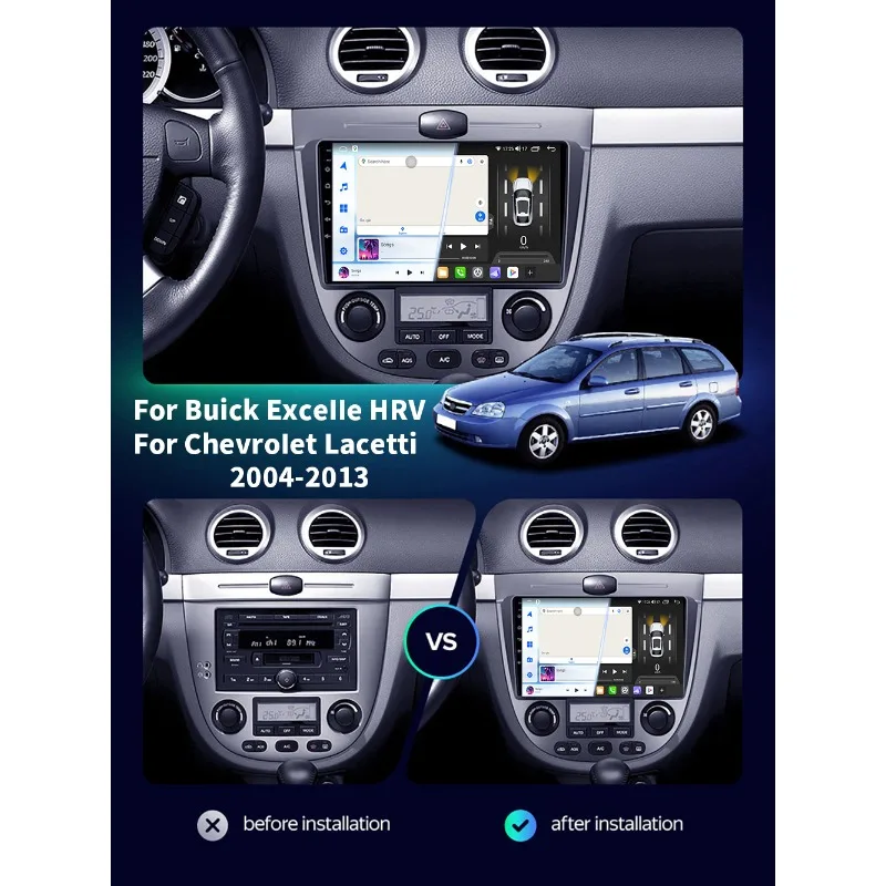 

TULE 2Din Android 14 For Chevrolet Lacetti J200 2004 - 2013 For Buick Excelle HRV Car Radio 4G WIFI Stereo DVD Navigation Player