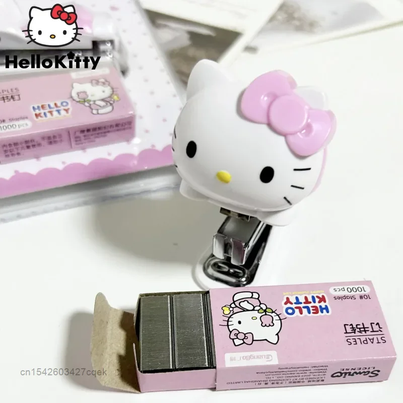 Sanurgente Hello Kitty Mini tronic Lers, rose, créatif, portable, petit classeur papier, Y2K, bureau, fournitures scolaires, Kawaii