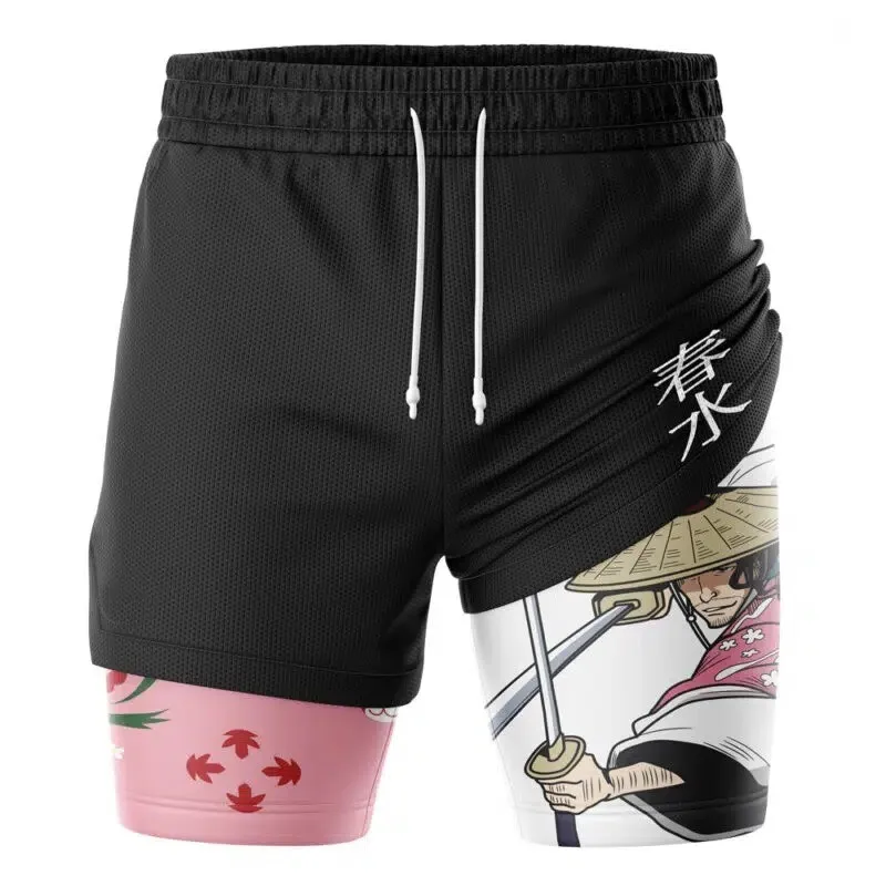 2026 Men's Breathable and Quick-drying Double-layer Sports Shorts, Outer Wear Casual and Versatile Five-inch Pants