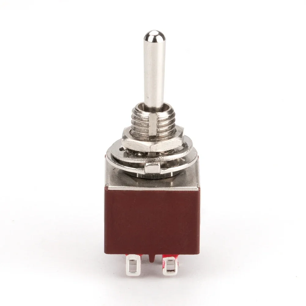 DAIERBUMP 10PCS Locking Toggle Switch ON ON 3 Position DPDT 6MM Guitar Mini Rocker Toggle Switch for Car Motorcycle