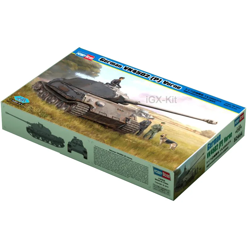 Hobbyboss 82444 skala 1/35 Jerman VK4502 P tangki Vorne mainan kerajinan hobi kendaraan Kit bangunan Model plastik