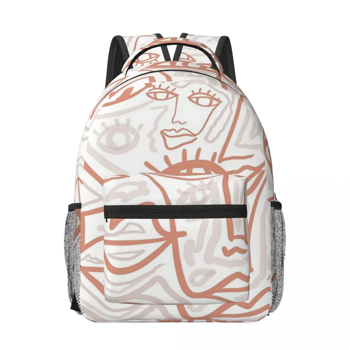

Many Faces Abstract Faces Woman Backpacks Boys Girls Bookbag Children School Bags Portability Laptop Rucksack Shoulder Bag