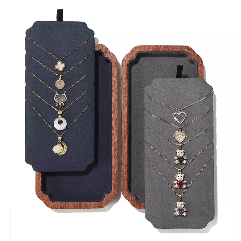 Vintage Solid Wood Necklace Holder Handmade Jewelry Stand Display for Necklaces And Accessories