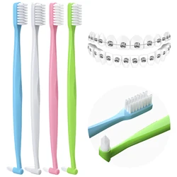 Cepillo de dientes para limpieza Dental, cerdas suaves en forma de U, higiene bucal, 4 piezas