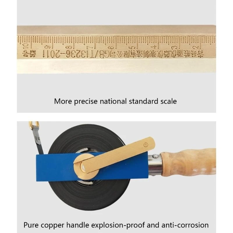 

L8RC Oil Gauging Tapes 5/10/15/20/25/30M Measuring Ruler Carbon Steel Oil Gauging Tape With Brass Plumb Bob Tape Measure