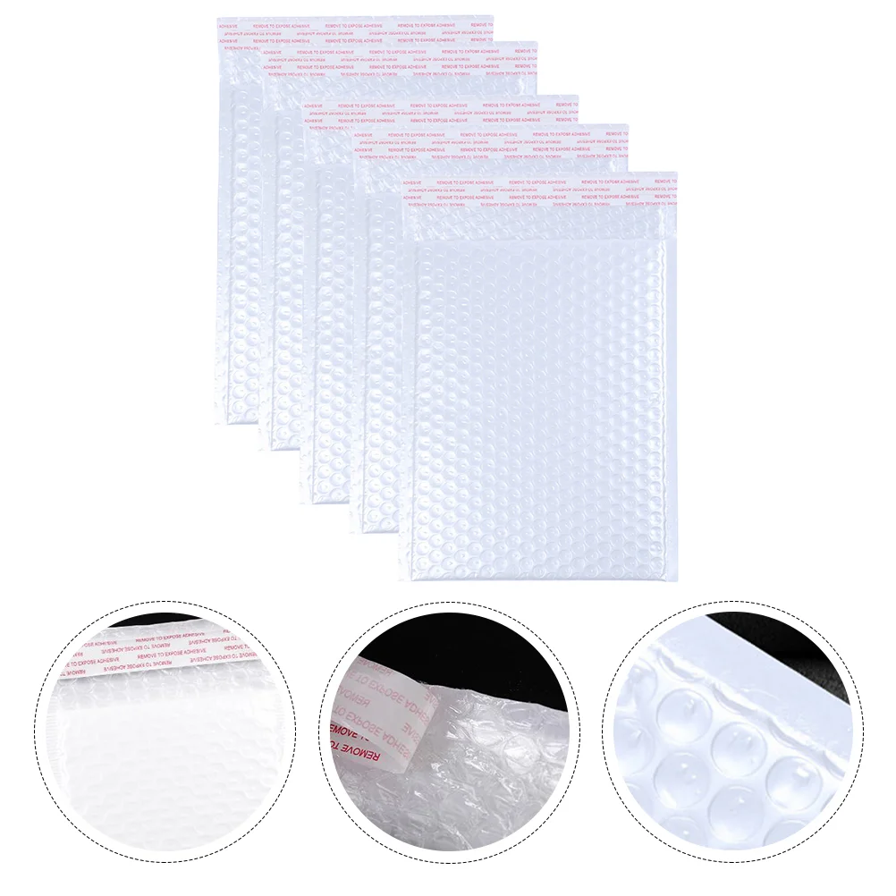 

50 Pcs White Envelopes Bubble Bag Shockproof Express Delivery Packaging Small Pouch