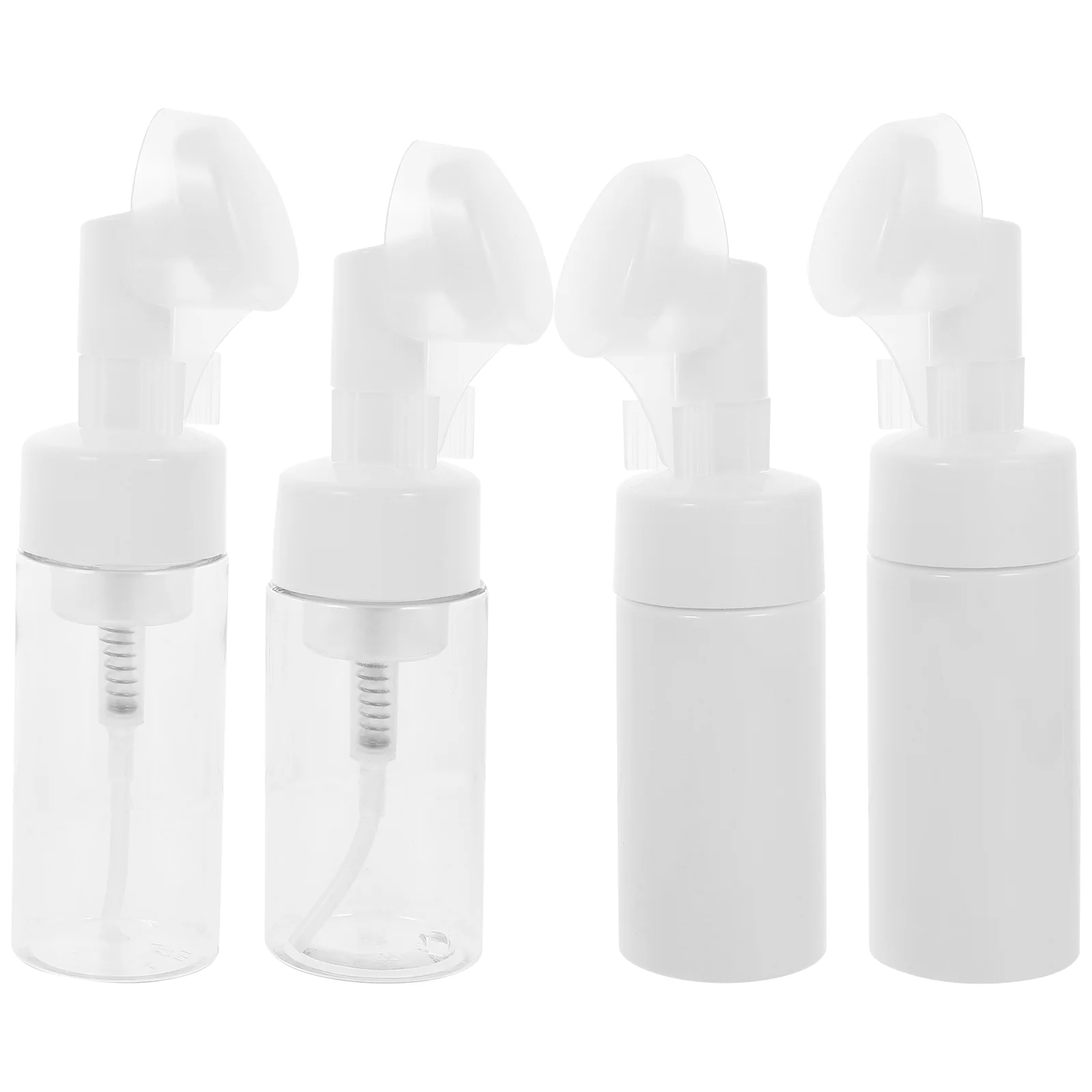 4 Pcs Pore Deep Cleansing Brush Cleanser Mousse Bottle Plastic Face Facial Manual