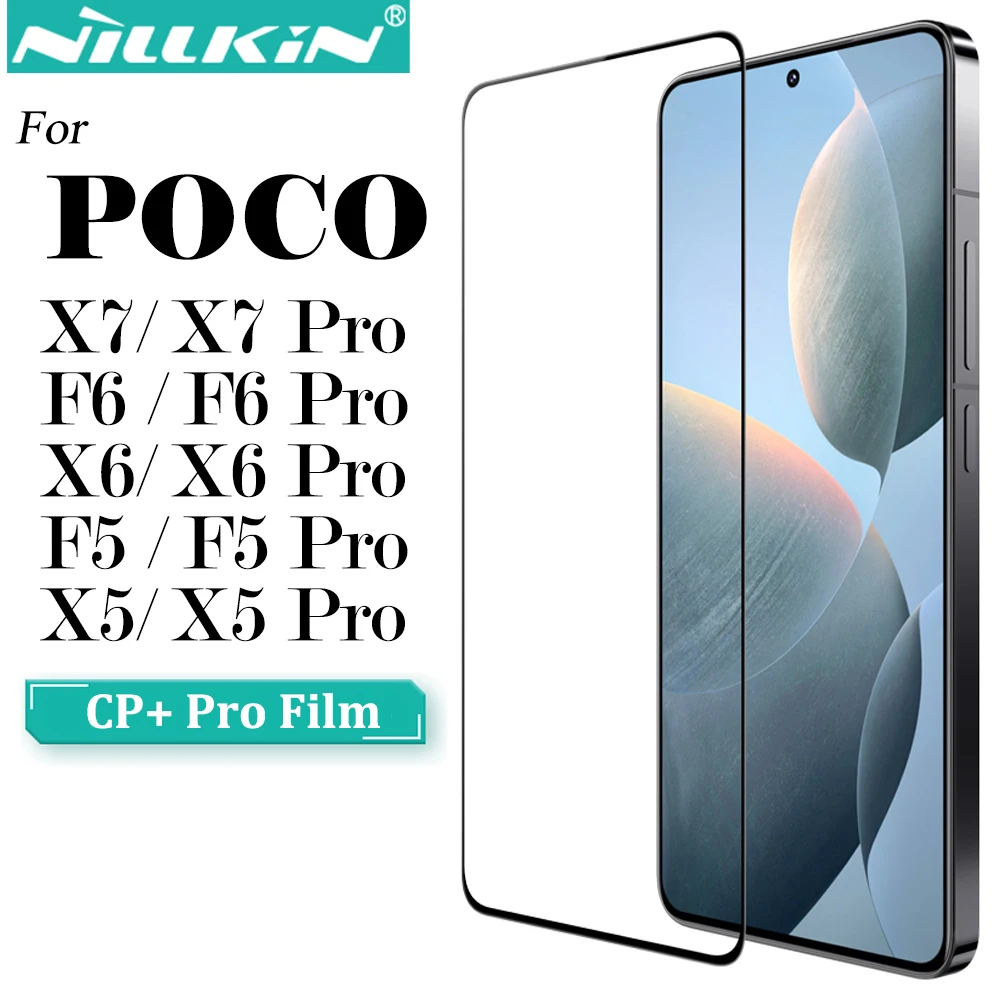 Nillkin for Xiaomi Poco X6 Pro F6 Pro F5 Pro X5 Pro Screen Tempered Glass 2.5D Full Cover Screen Protectors for Poco F6 X6 F5 X5