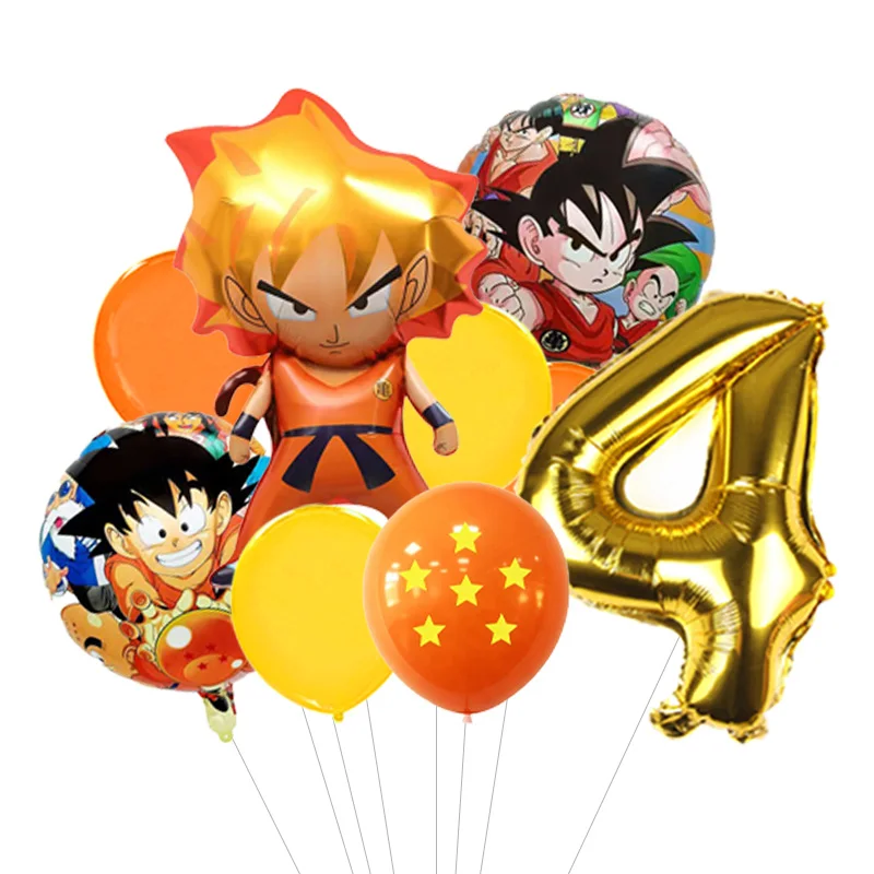 Mini Four Star Dragon Ball Foil Balloon Five Inch Mylar for Anime Themed Cake Topper or Keychain Party Favor view 5