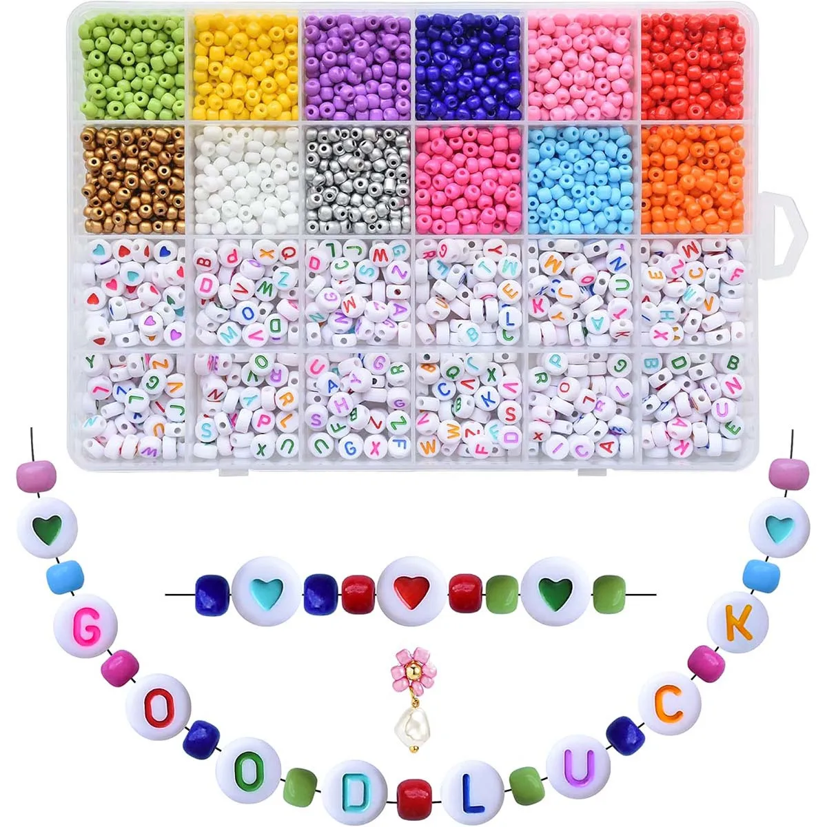 

2770 PCS colored circular plastic beads acrylic beads, used for making DIY jewelry and bracelets