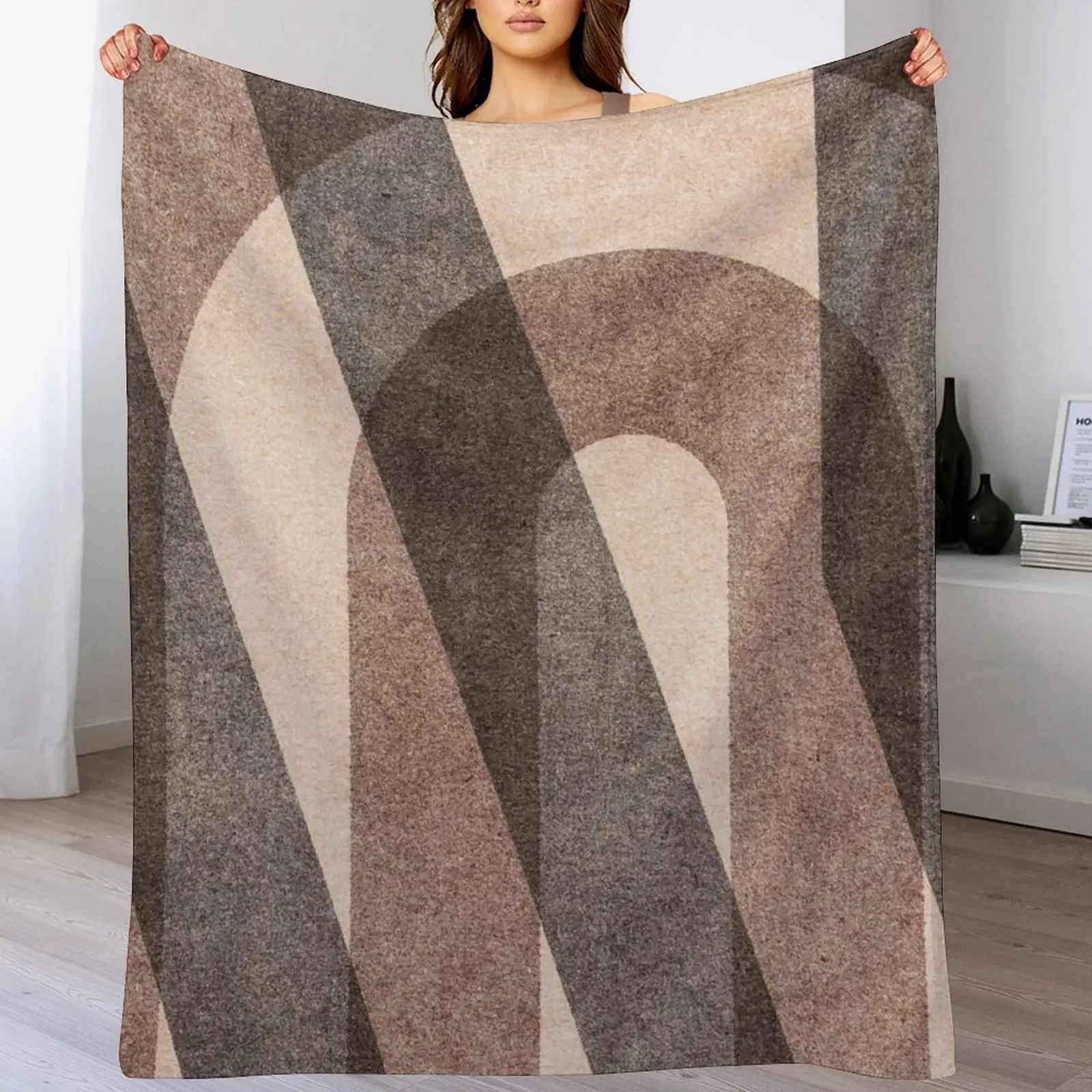 

ABSTRACT ALPHABET / Decorative N Throw Blanket Vintage funny gift Giant Sofa Luxury Throw Blankets
