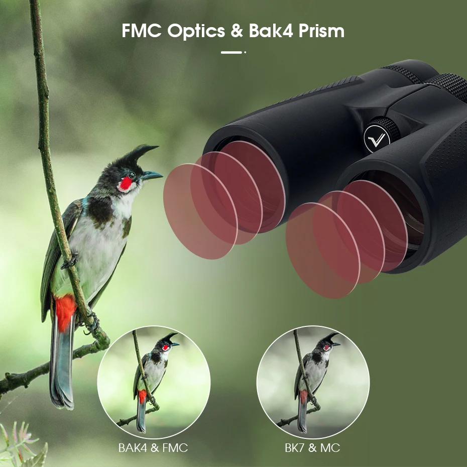 Svbony SV202 IPX7 Waterproof ED 8x42/10x42 Long Range Binocular BAK4 Prism Portable for Bird Watching Camping Travel Outdoors - view 4