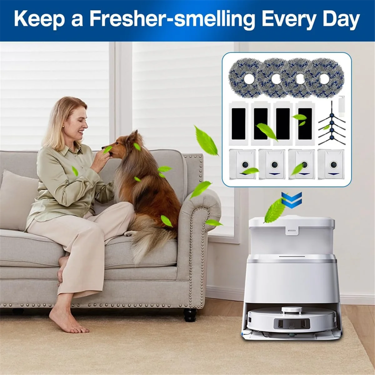 ل ECOVACS DEEBOT T30 Omni / T30 PRO Omni جهاز آلي لتنظيف الأتربة فرشاة جانبية فلتر Hepa ممسحة القماش الملحقات