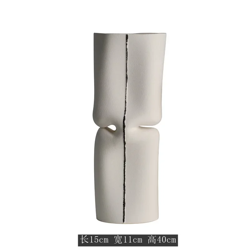 زخرفة مزهرية فاخرة وبسيطة من السيراميك على شكل خاص