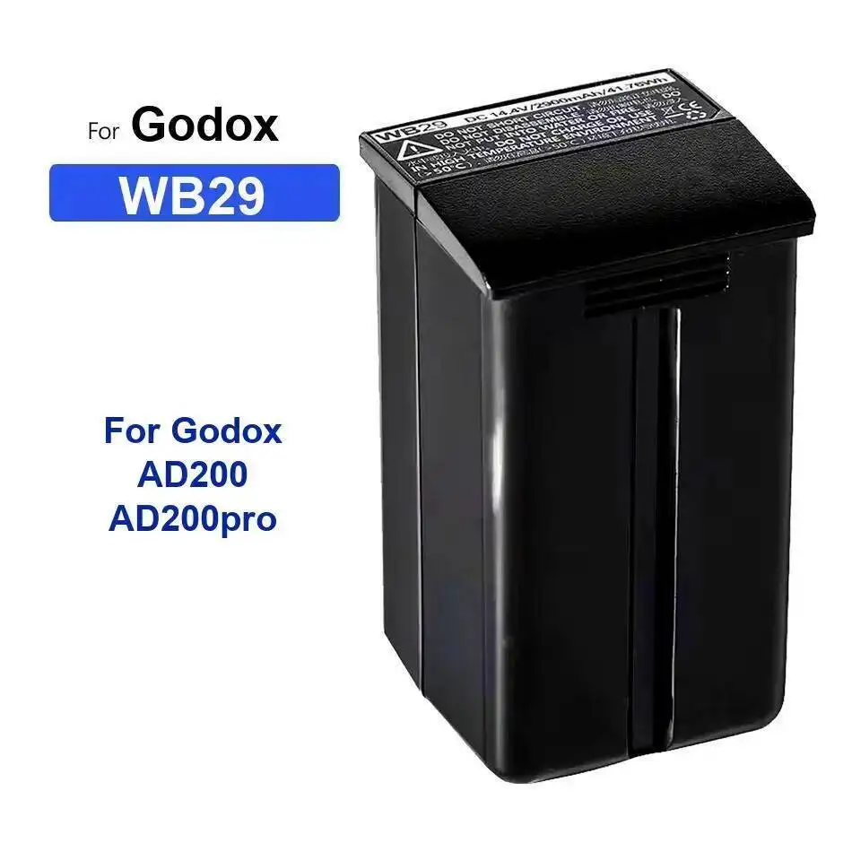 

High Performance Photographic Flash Battery For Godox AD200 Ad200pro 2900Mah Safe WB29