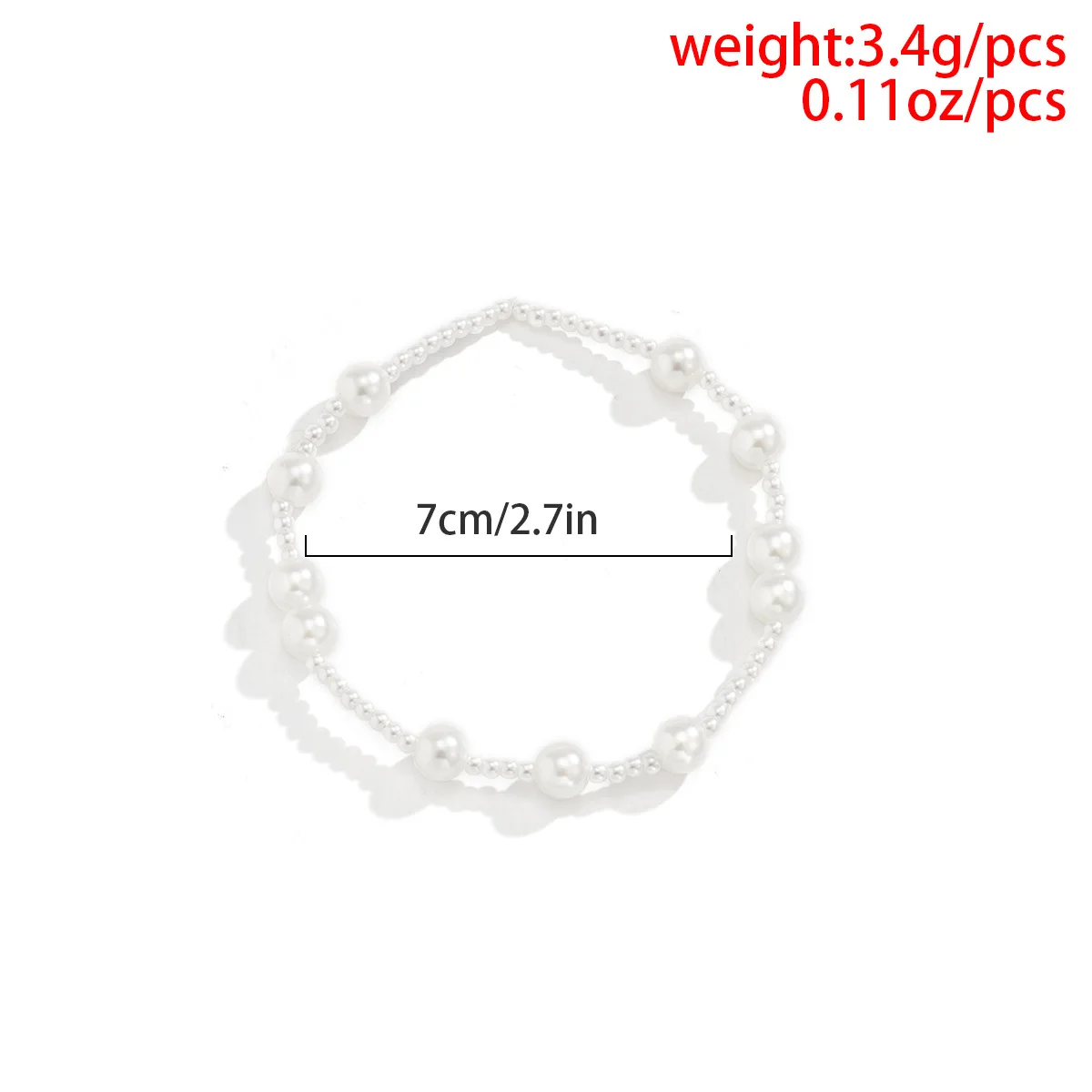 Vintage Imitation Pearl Size Beaded Elastic Anklet for Women 2022 Simple Sweet Anklets Charm Girl Fashion Jewelry Romantic Gift