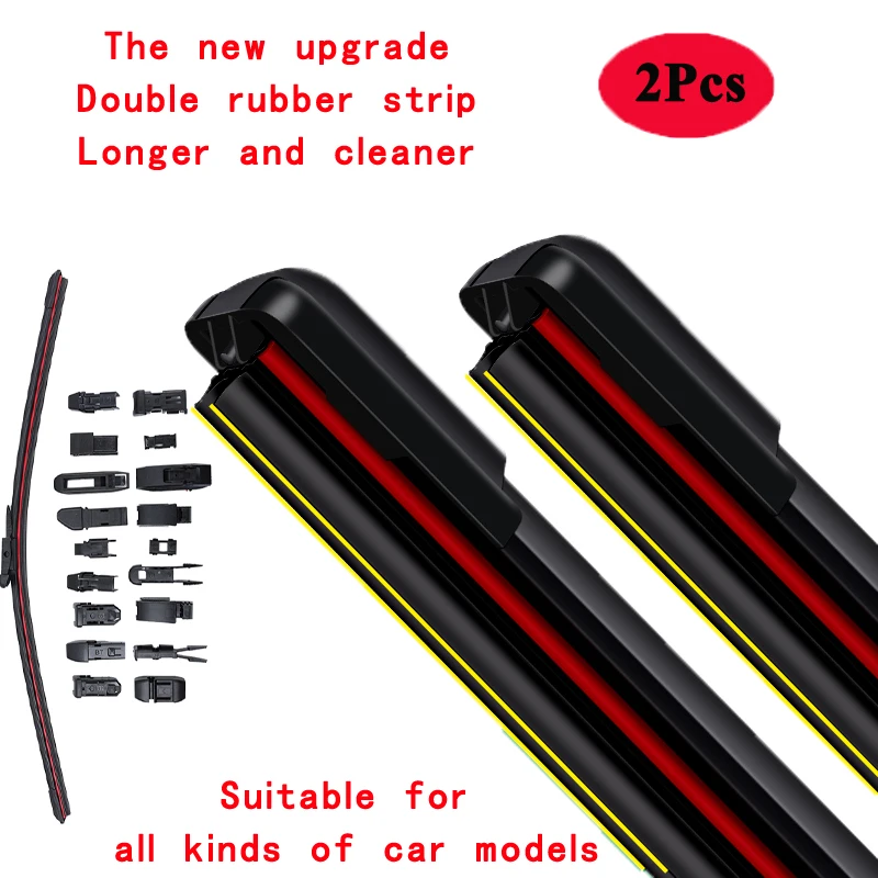 

For Jaguar X-Type 2002 2003 2004 2005 2006 2007 2008 2009 Car Windshield Windscreen Front Frameless Wiper Blades U J Hook Arm