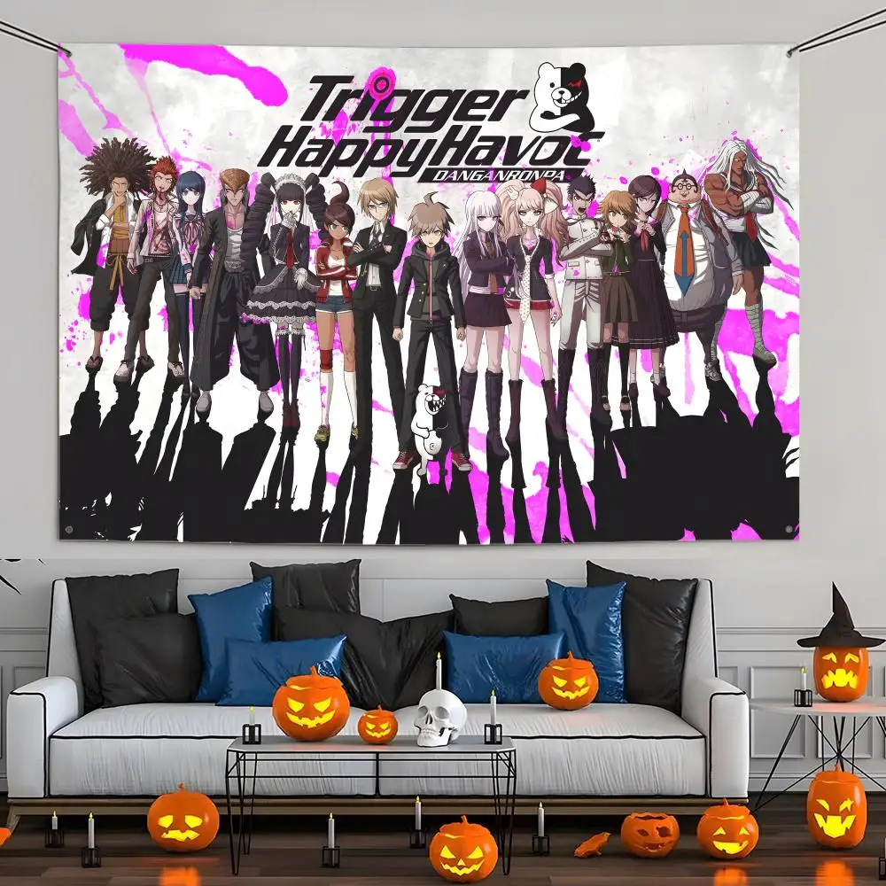 Danganronpa D-Danganronpa Anime Game Flags Wall Hanging Tapestry Outdoor Decorative flag Background Blanket