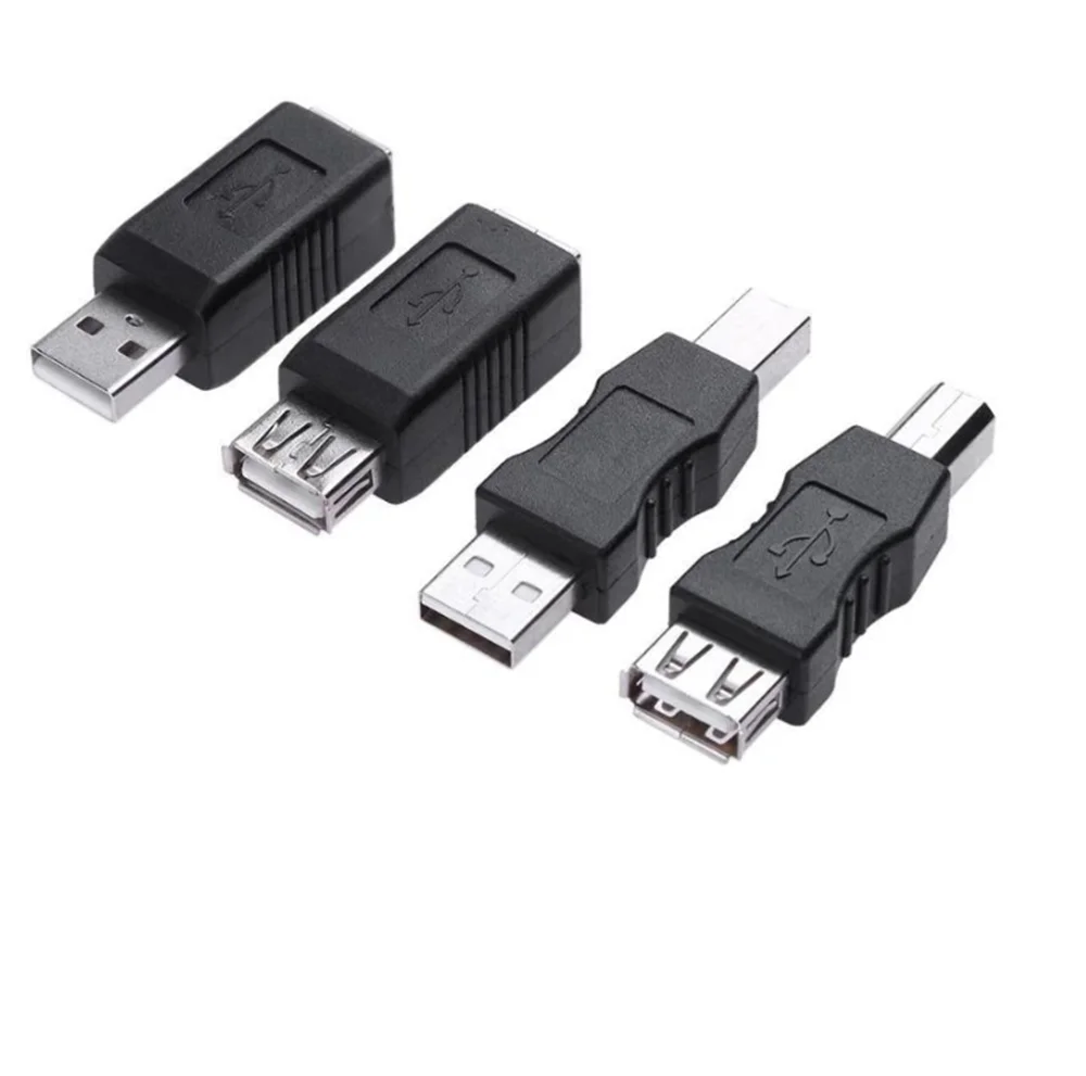 أفضل سعر لـ USB 2.0 A-type أنثى إلى B-type ذكر الطابعة الماسح الضوئي محول محول موصل النيكل مطلي محول الإلكترون
