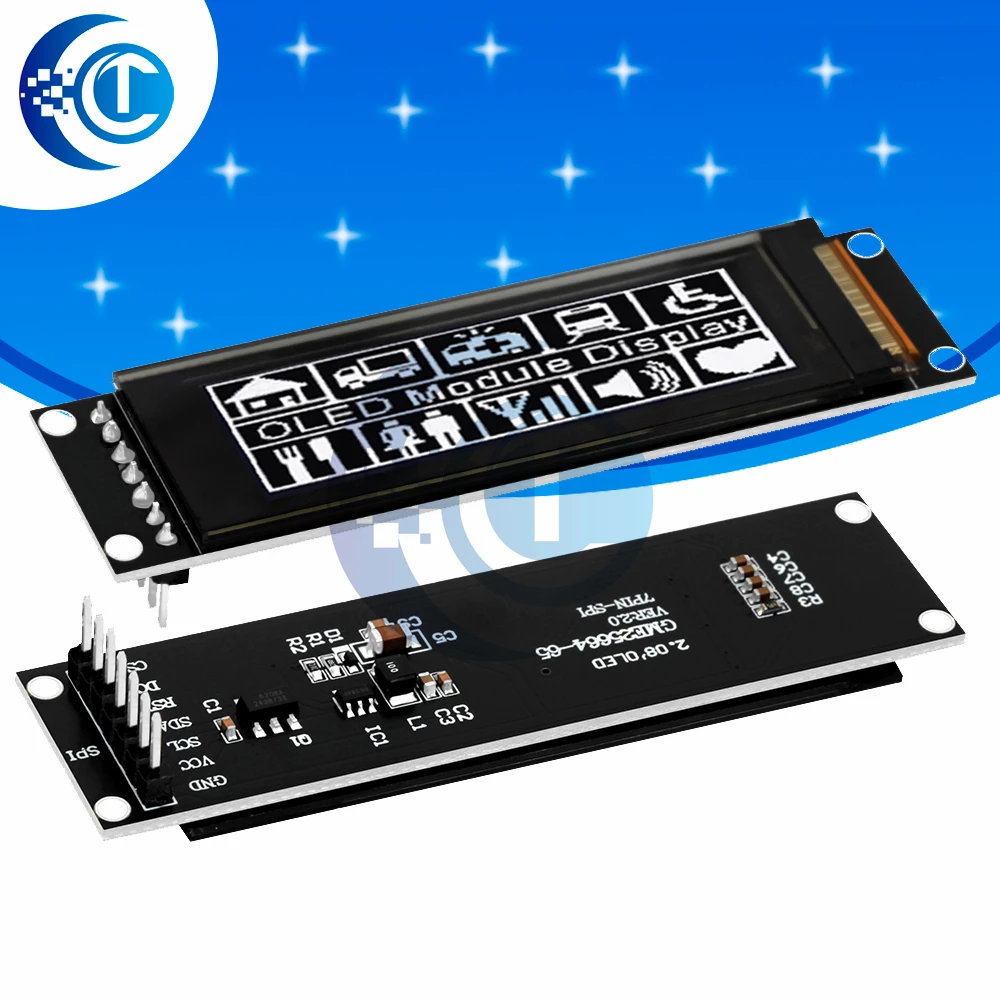 

Настоящий OLED-дисплей, 2,08 дюйма, 256*64 25664, графический ЖК-модуль, белый экран, LCM-экран, контроллер SH1122