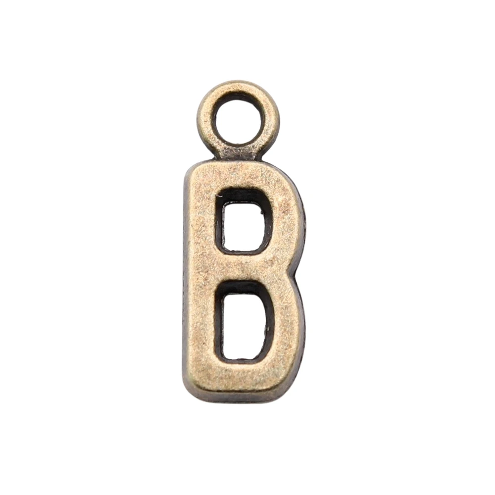 WYSIWYG 26pcs 16mm Charms Alphabet A-Z Letters Antique Bronze Color Pendants Making DIY Handmade Finding Jewelry