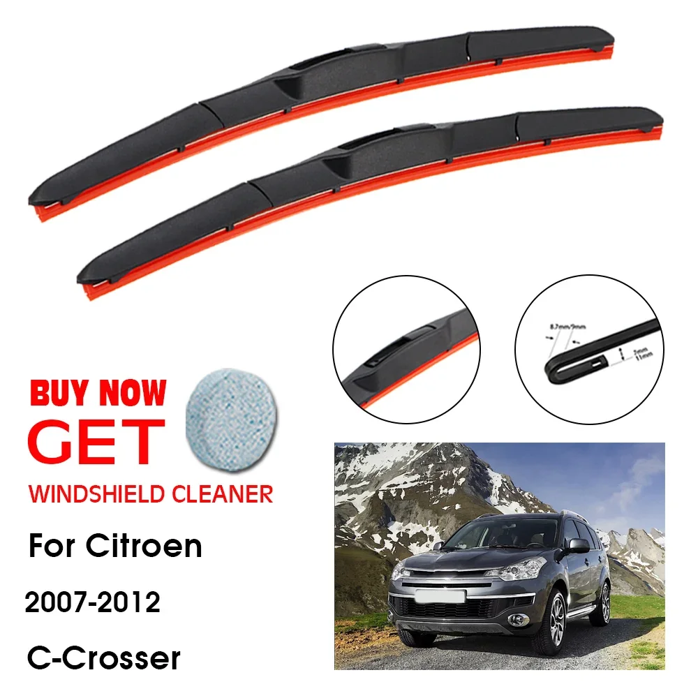 

Car Wiper For Citroen C-Crosser 24"+20" 2007-2012 Front Window Washer Windscreen Windshield Silica Gel Wiper Blade Accessories