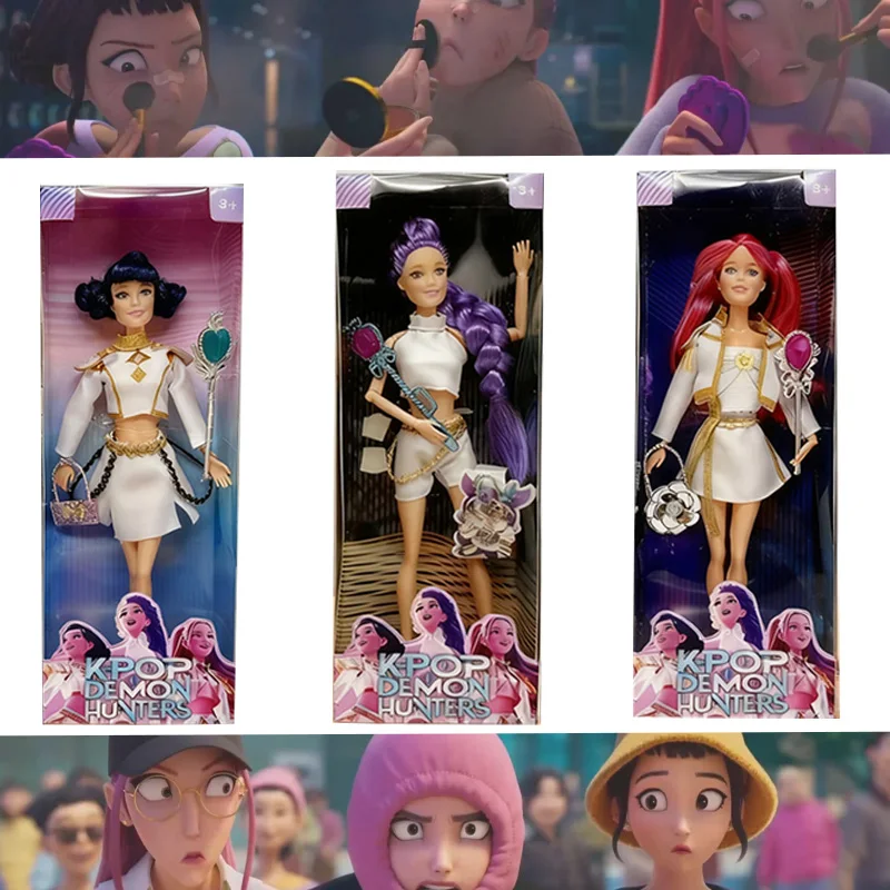 

С клейовой куклой в форме сердца KPOP Demon Hunters Team (2025 новых) — аниме K Pop, милые сувениры для вечеринок для девочек, праздничные подарки