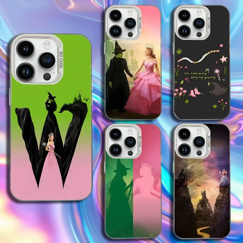 

W-Wicked Musical Green Pink Phone Case For iPhone 16,15,14,13,12,11,Mini,Pro,SE,MAX White Matte Shockproof Cover
