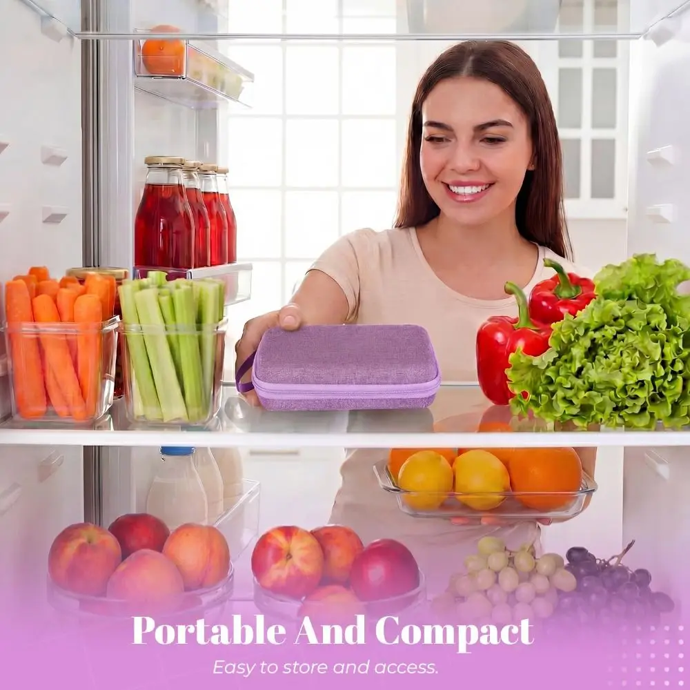 EVA Peptide Storage Case Wear-resistant Large Capacity Insulin Organizer Shockproof Dust-proof Insulin Vial Protector