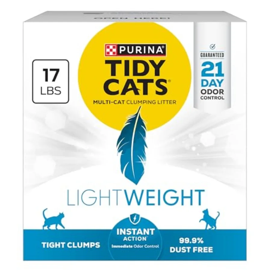 

LightWeight Instant Action, Odor control, Multi-Cat, Clumping, 99.9 Percent Dust Free Cat Litter - 17 lb. Box