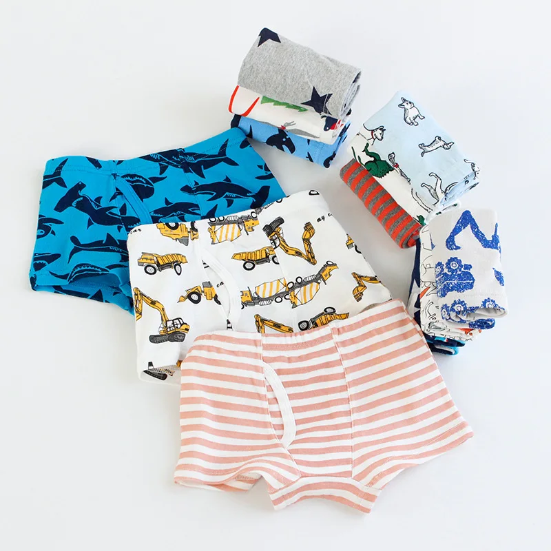 Sale New delivery High Quality Boys Boxer Shorts Panties Kids children dinosaur underwear 2-10years Old 3pcs/6piece students