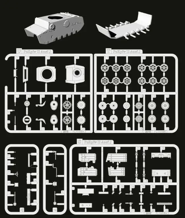 플라이호크 FH3005 1/72 독일 Pz. Kpfw II Ausf J 모델 키트, VK.16.01