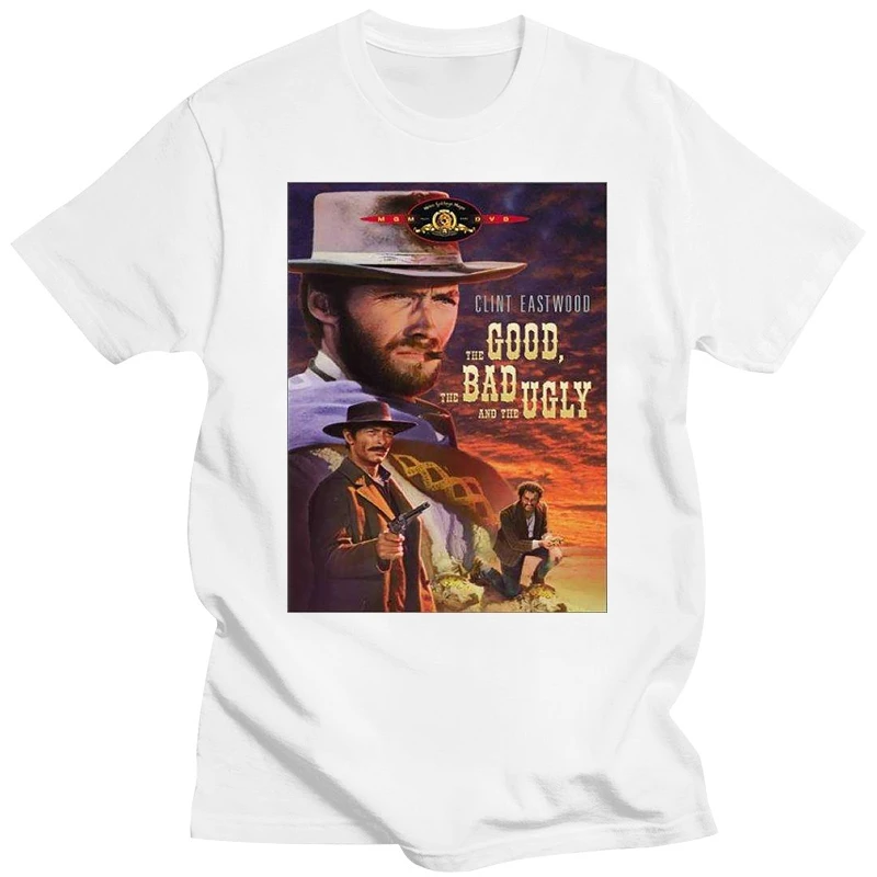 The Good The Bad & The Ugly -T-ShirtClassic Spaghetti Western Movie free delive