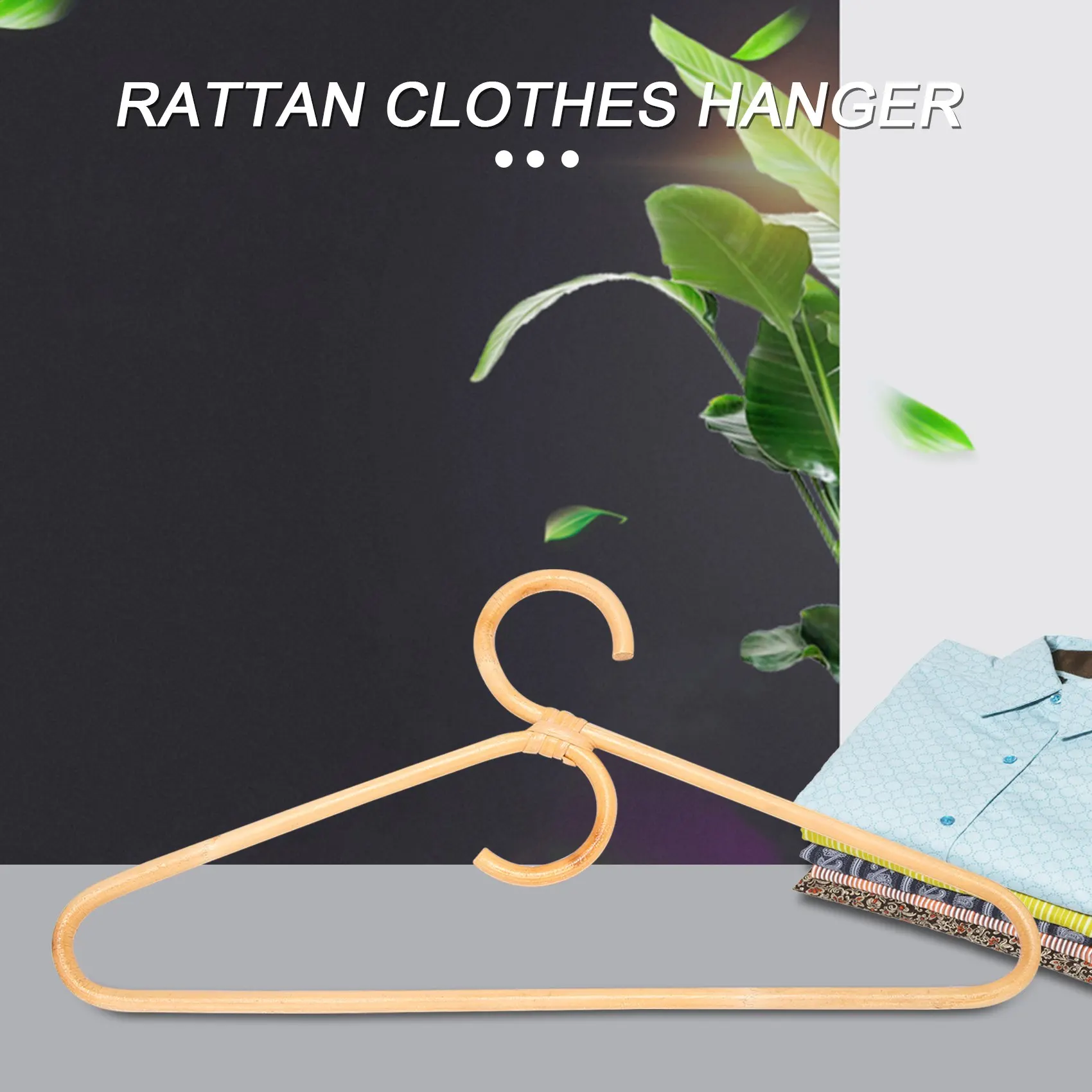 Rattan Clothes Hanger Style,Garments Organizer,Rack Adult Hanger,Room Decoration Hanger for Your Clothes.1 Pcs