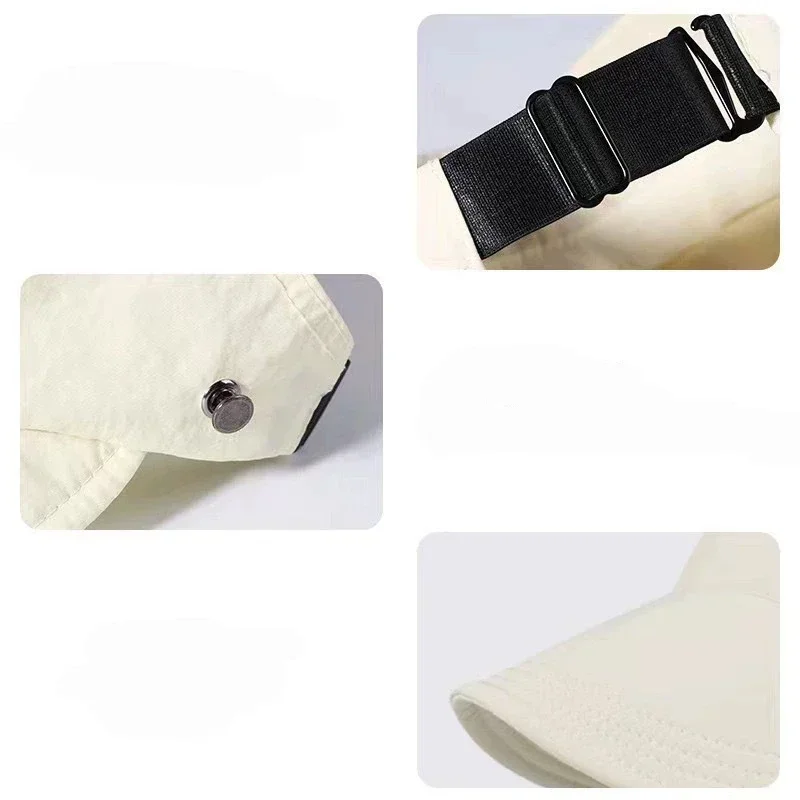 1 قطعة المرأة سريعة الجافة قبعة صيفية واسعة حافة قبعة واقية من الشمس طوي رقيقة في الهواء الطلق قناع الشاطئ السفر قناع يمكن تعليق القبعات الفارغة