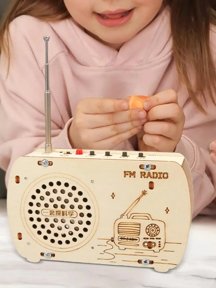 Zbuduj Zestaw Radiowy Drewniany Zestaw do Składania Radia Zestaw do Nauki Elektroniki Interaktywne Zabawki do Budowania Zestawy do Nauki Nauki i Eksperymentów dla Dzieci — 2