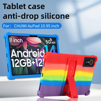 For  CHUWI AuPad 10.95 inch Tablet Protective Cover Kid Friendly Soft Silicone Adjustable Stand Cover Shockproof