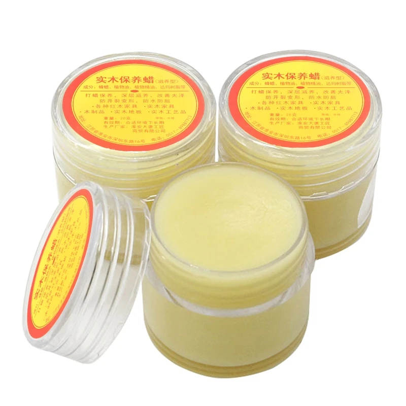 20g Organic Natural Wax Paste Polishing Furniture Floor Surface Finishing Leather Maintenance Household Accessory