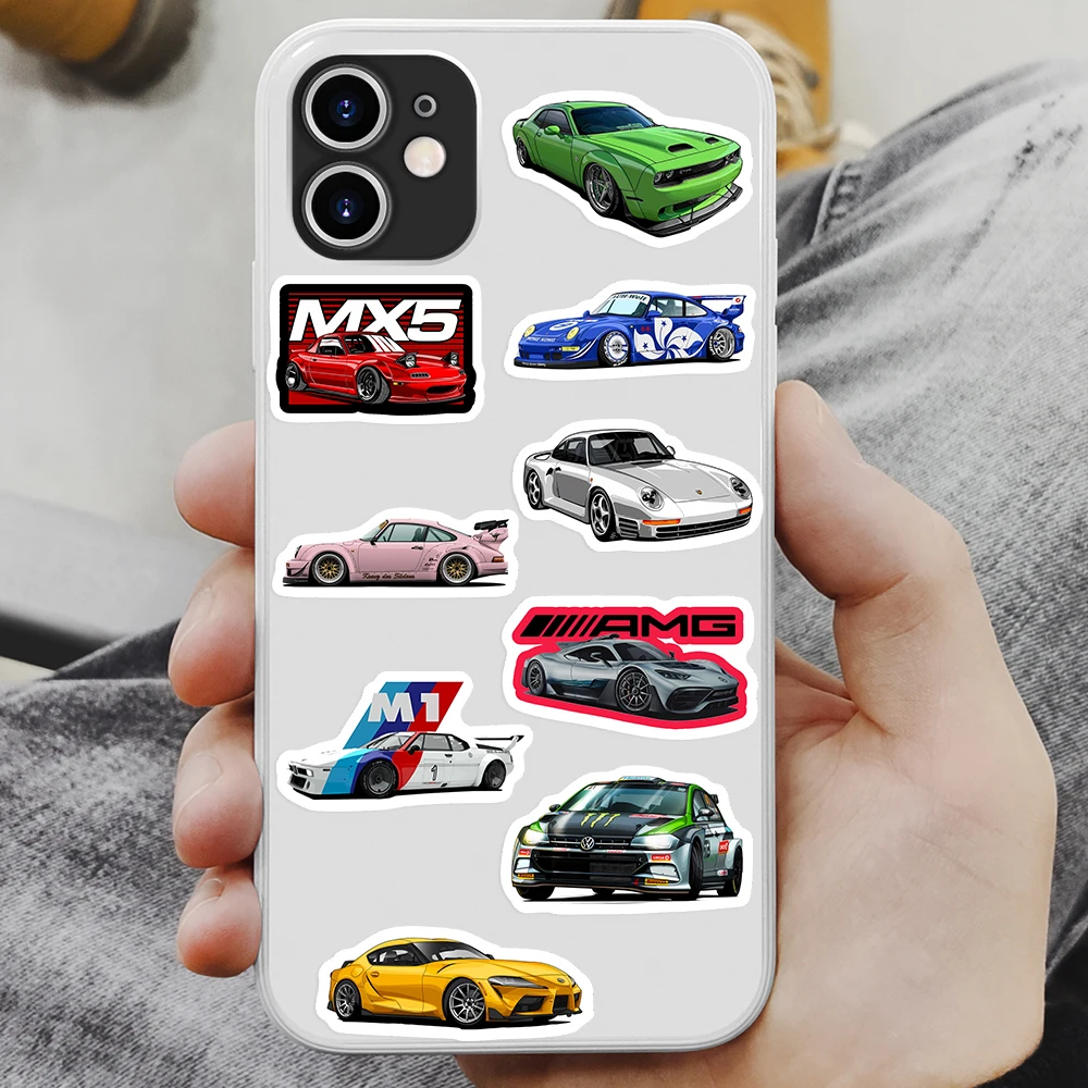 JDM Super Car Stickers DIY Kids Toy Gift Decal for Phones Laptops Cups Cars Luggage Racing Drift Tuning Enthusiasts Waterproof