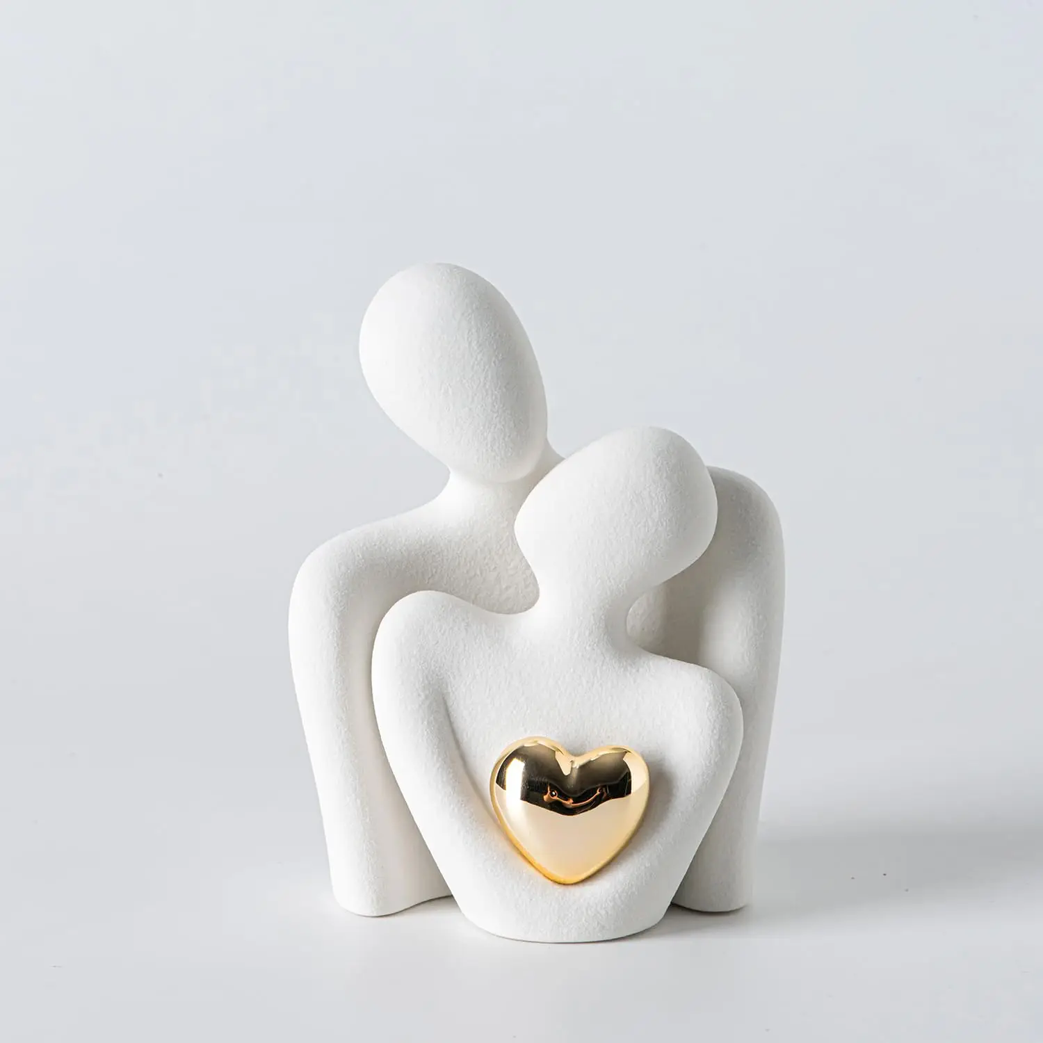 Mini Hugging Couple Statue Ceramic Lover Figurine Home Decor is a Romantic Gift for Her on Wedding Anniversary and, Customized