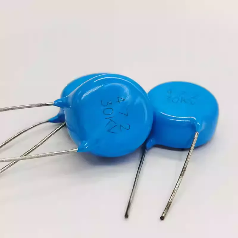 3-10pcs High voltage ceramic capacitors 30KV 472K 4700PF direct insertion blue ceramic capacitors