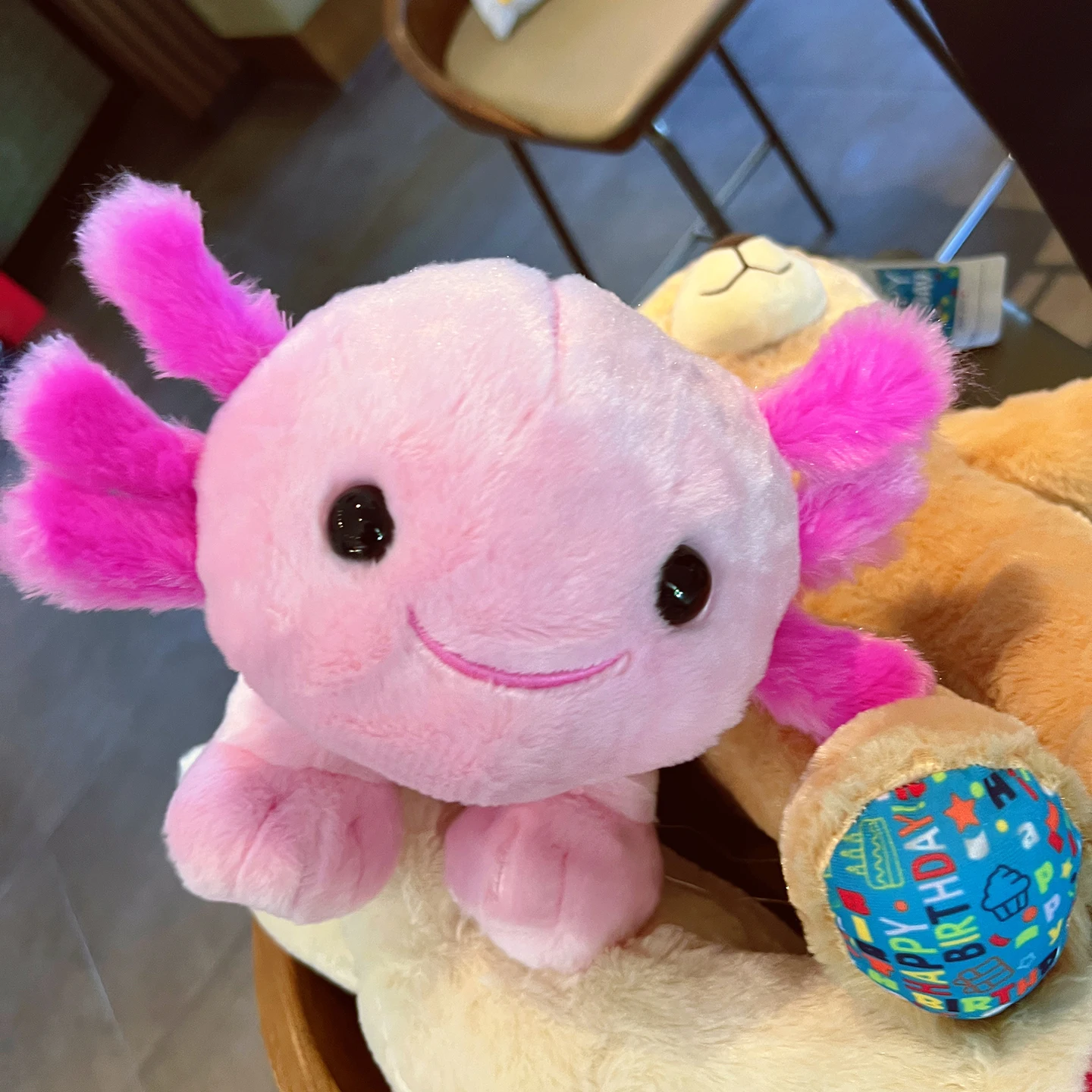 

New cute 45cm Pink Axolotl Plush Toy Soft Stuffed Animal Cartoon Plushie Axolotl Dolls Kids Adults Gamer Gift Home Decoration