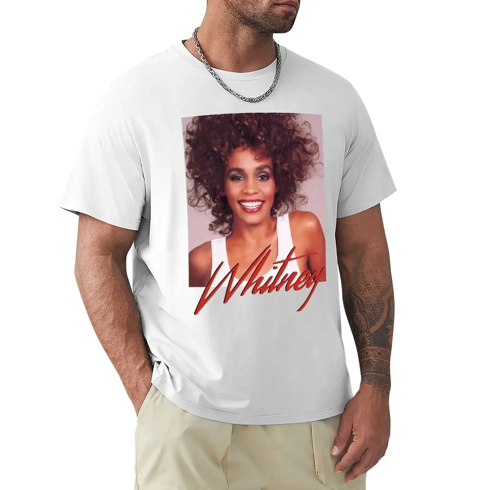 Whitney Houston Official Smile Signature T Shirt. T-Shirt new edition summer clothes baggy shirts mens designer clothes