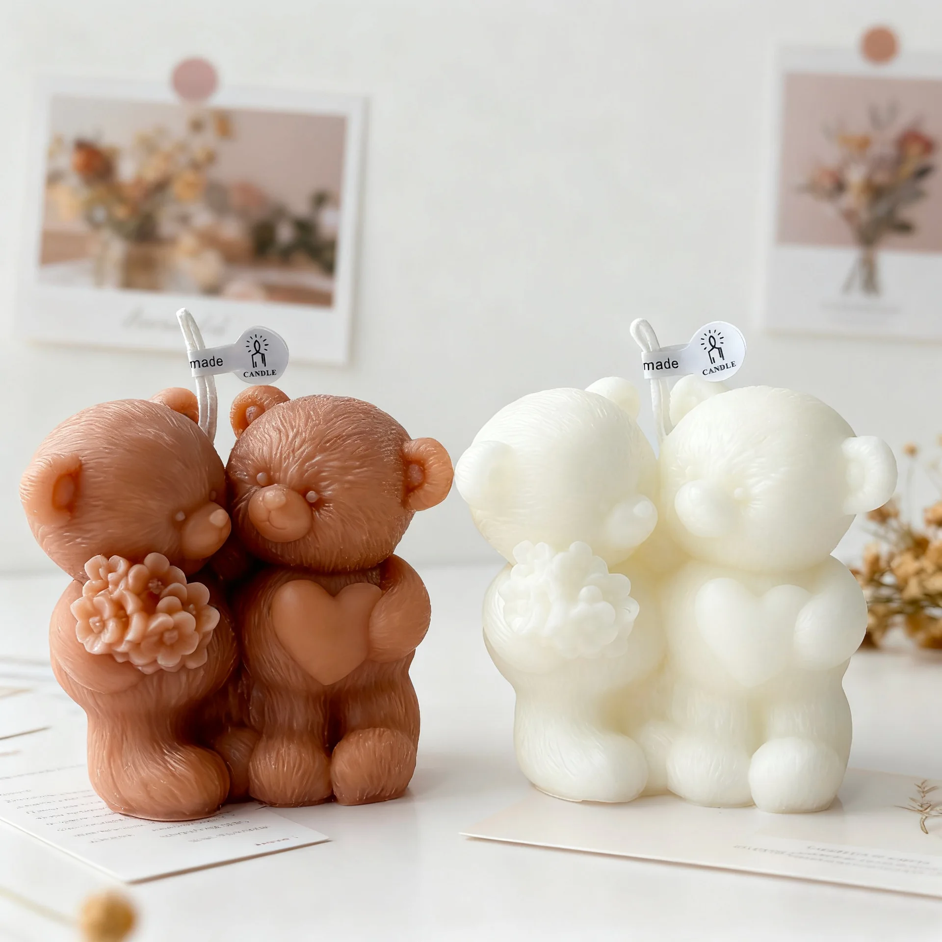 1Pc Couple Bear Aromatherapy C - Home Fragrance Vanilla Scented Candle 评论和价格