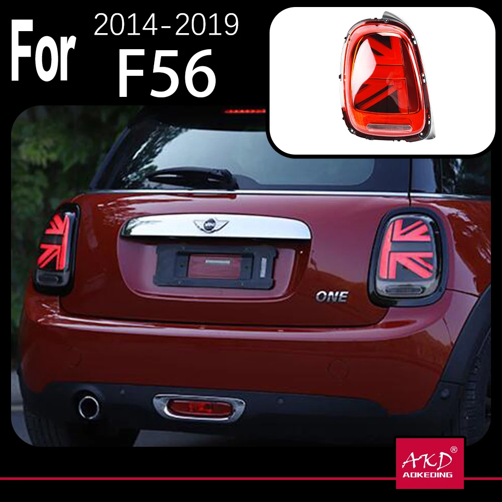 AKD Car Model for MINI COOPER LED Tail Light 2014-2019 F55 F56 F57 Dynamic Signal Tail Lamp DRL Brake Reverse auto Accessories