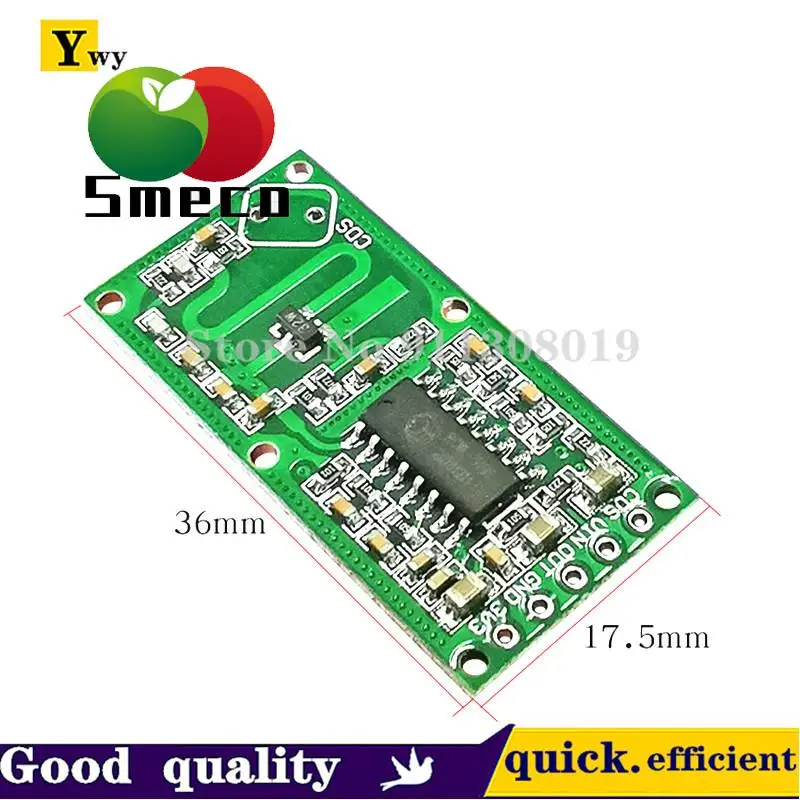 Módulo inteligente sensor radar microondas, interruptor de indução do corpo humano, RCWL-0516, 2pcs por lote