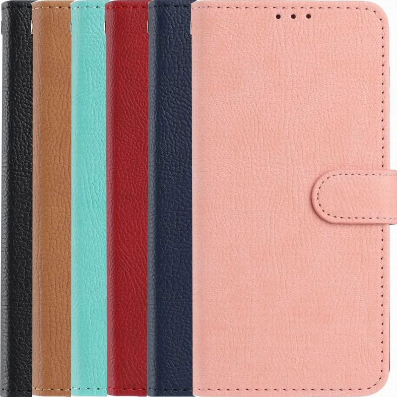 

Кожаный чехол с узором личи для Sony Xperia 5V 5 10 V 10V, кошелек для наличных, подставка, чехол-футляр